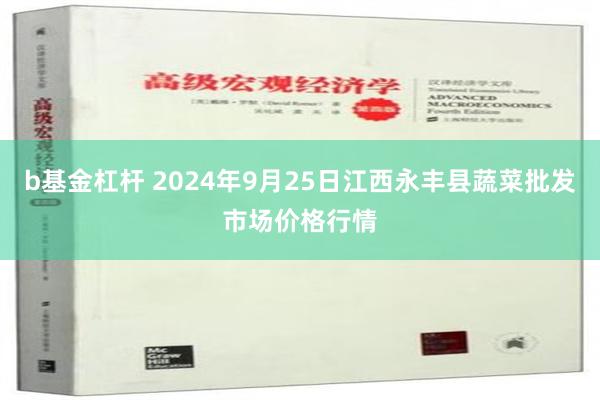 b基金杠杆 2024年9月25日江西永丰县蔬菜批发市场价格行情