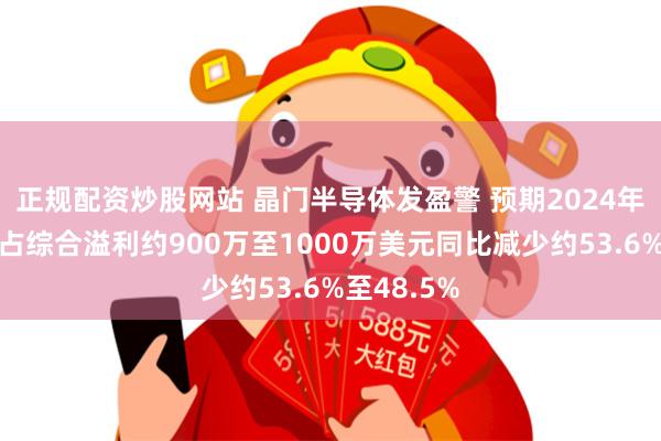 正规配资炒股网站 晶门半导体发盈警 预期2024年度股东应占综合溢利约900万至1000万美元同比减少约53.6%至48.5%