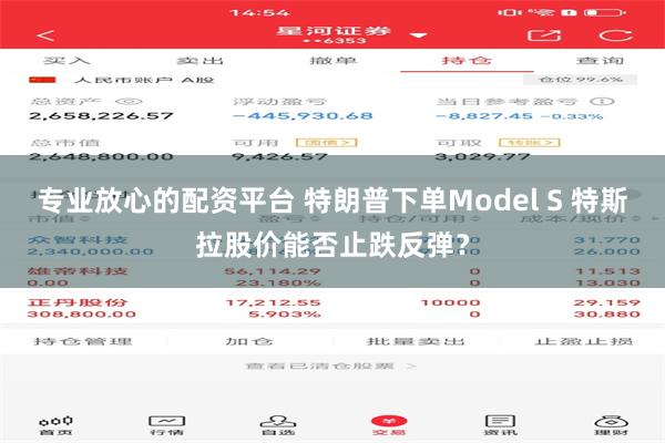 专业放心的配资平台 特朗普下单Model S 特斯拉股价能否止跌反弹？