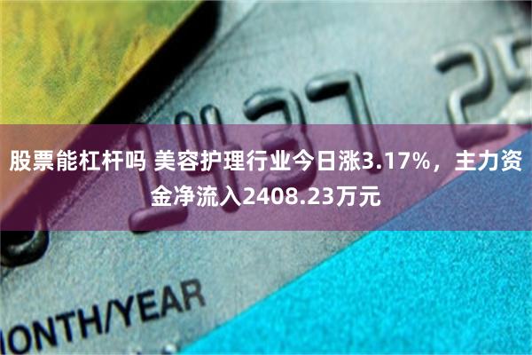 股票能杠杆吗 美容护理行业今日涨3.17%，主力资金净流入2408.23万元